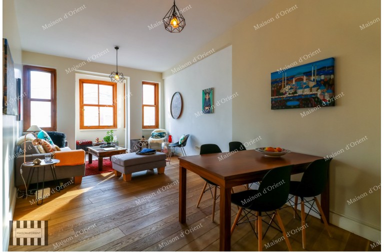 2+1 Rental Flat in Historical Esat Bey Building, Galata