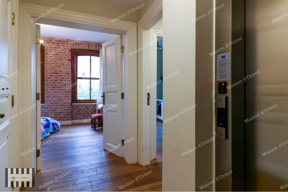 2+1 Rental Flat in Historical Esat Bey Building, Galata
