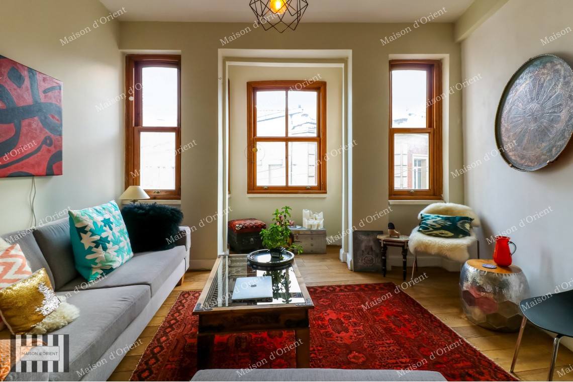 2+1 Rental Flat in Historical Esat Bey Building, Galata