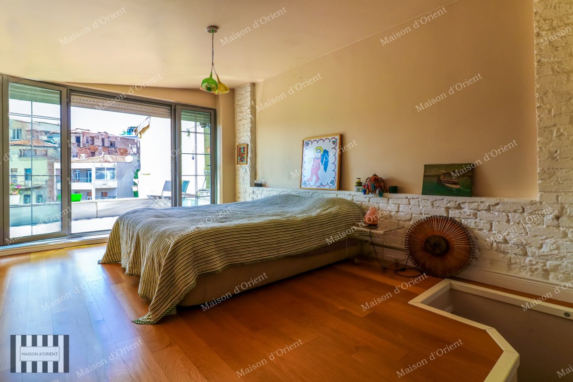 Furnished Duplex with Private Terrace for Sale in Cukurcuma