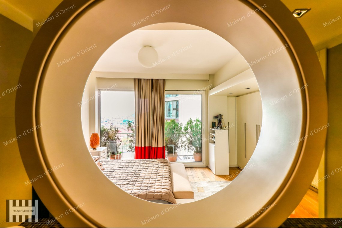 Fully Renovated 3+1 Flat with View for Sale in Teşvikiye