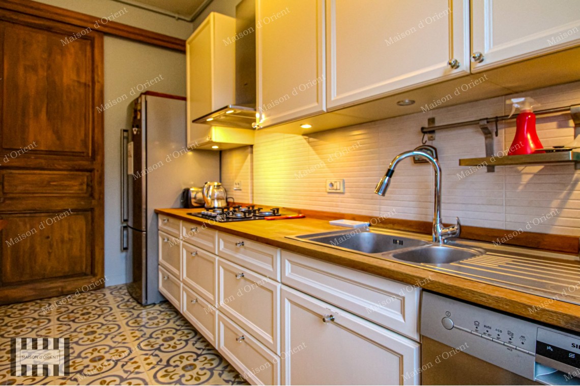 3+2 Flat with Bosphorus View for Rent in Dogan Apartment