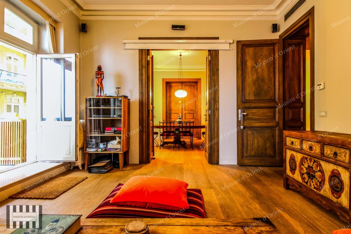 3+2 Flat with Bosphorus View for Rent in Dogan Apartment