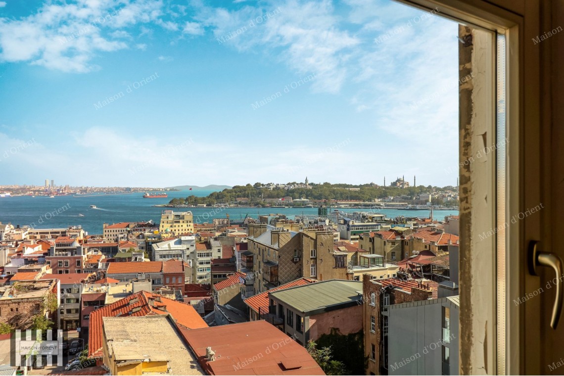 2+1 Rental Flat with Bosphorus View in Dogan Apartment