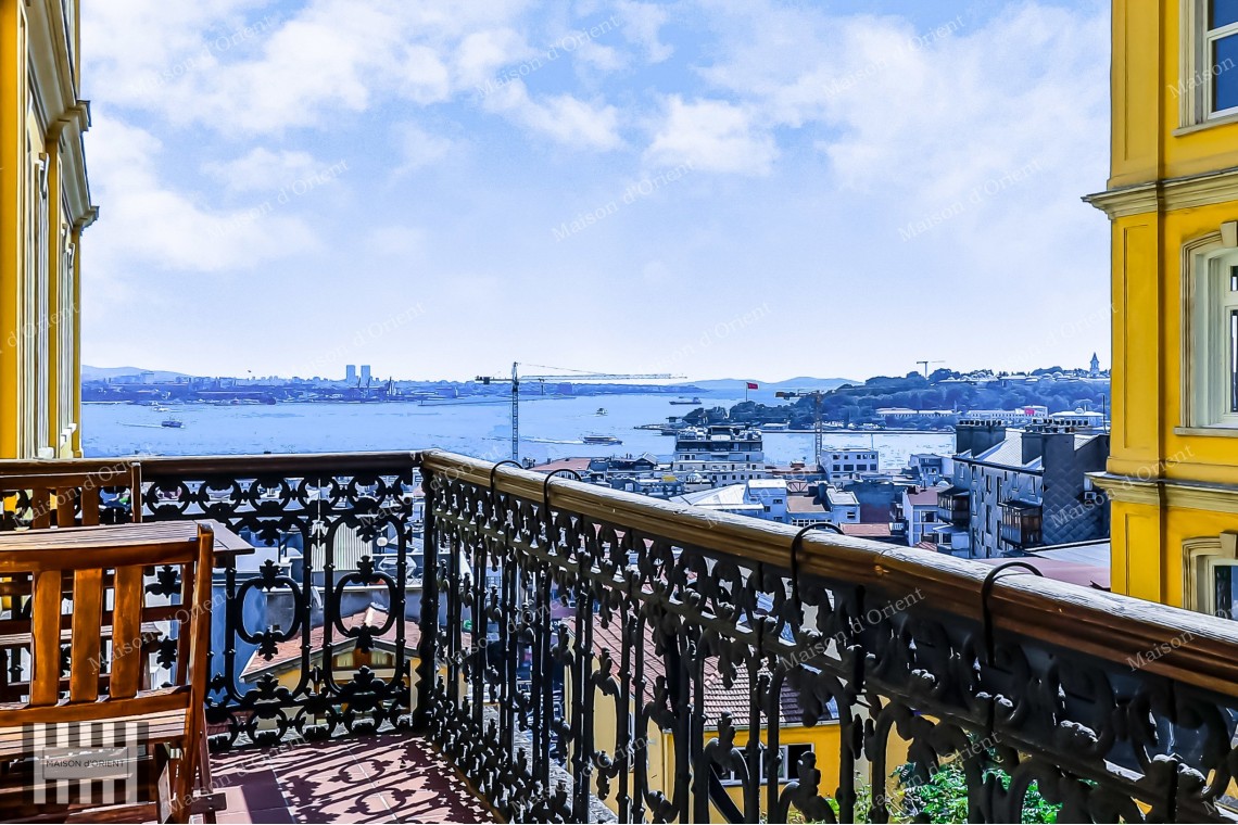 3+2 Flat with Bosphorus View for Rent in Dogan Apartment