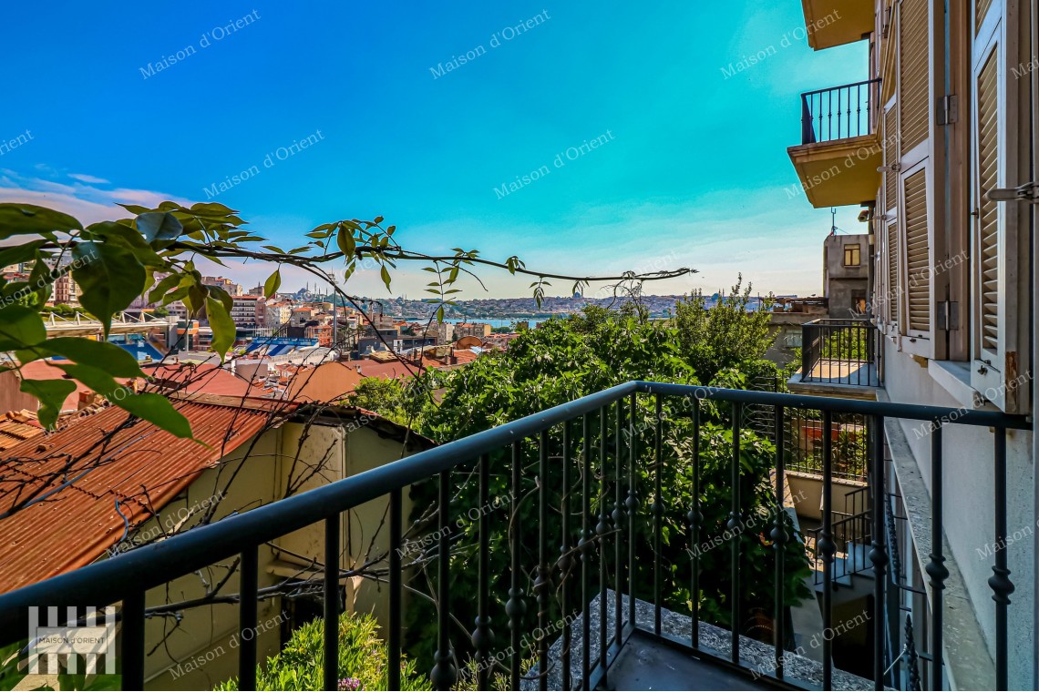 1+1 Furnished Flat for Rent with Golden Horn View in Aynalı Çeşme