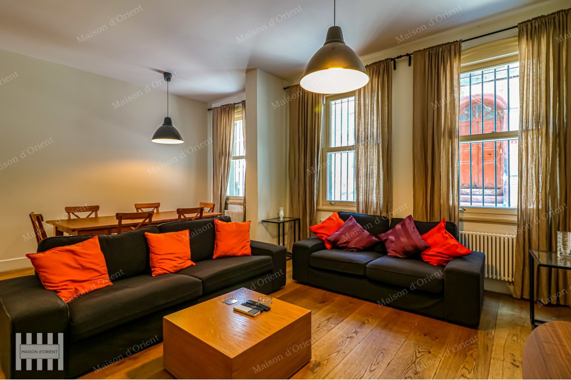 1+1 Furnished Flat for Rent with Golden Horn View in Aynalı Çeşme