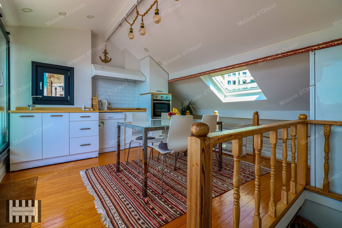 2+1 Furnished Duplex Apartment for Rent with View and Terrace