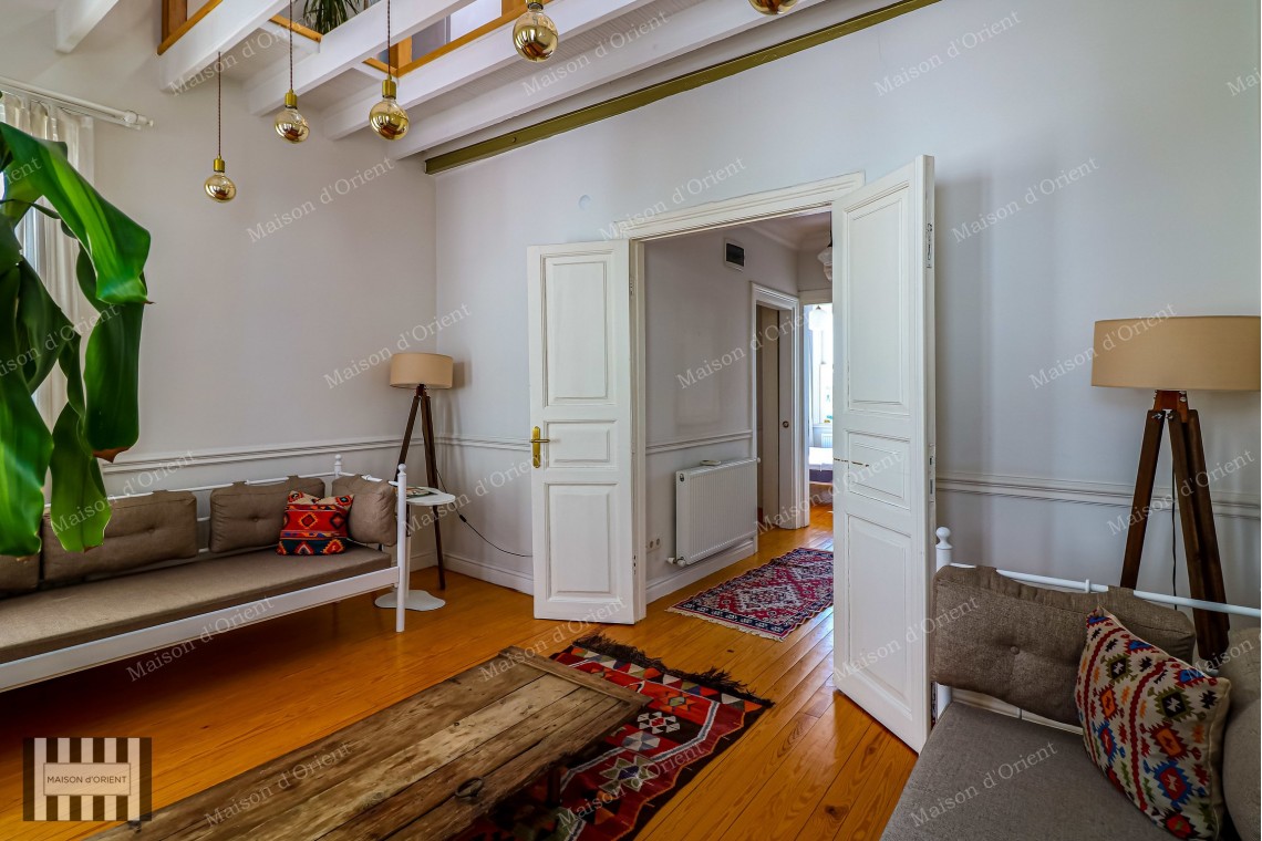 2+1 Furnished Duplex Apartment for Rent with View and Terrace