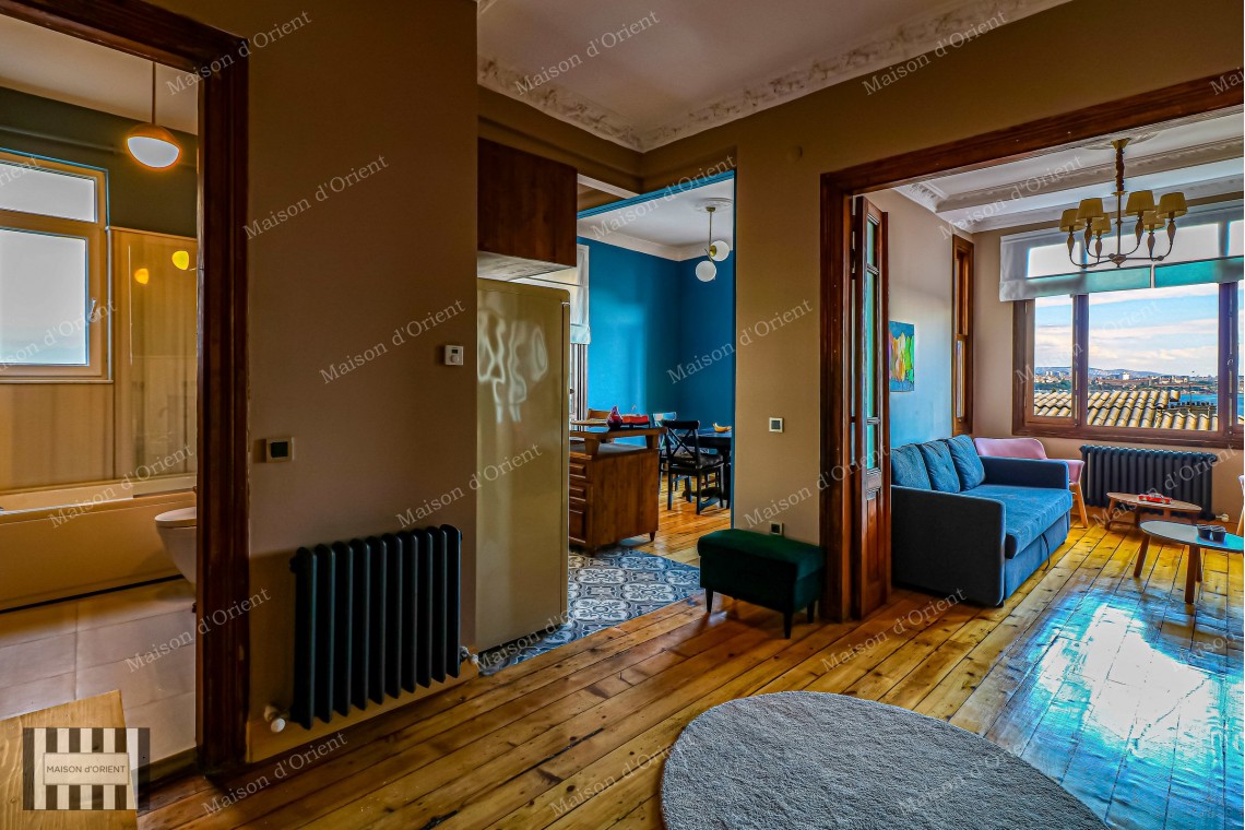 2+1 Furnished Apartment for Rent with Balcony and View in Galata