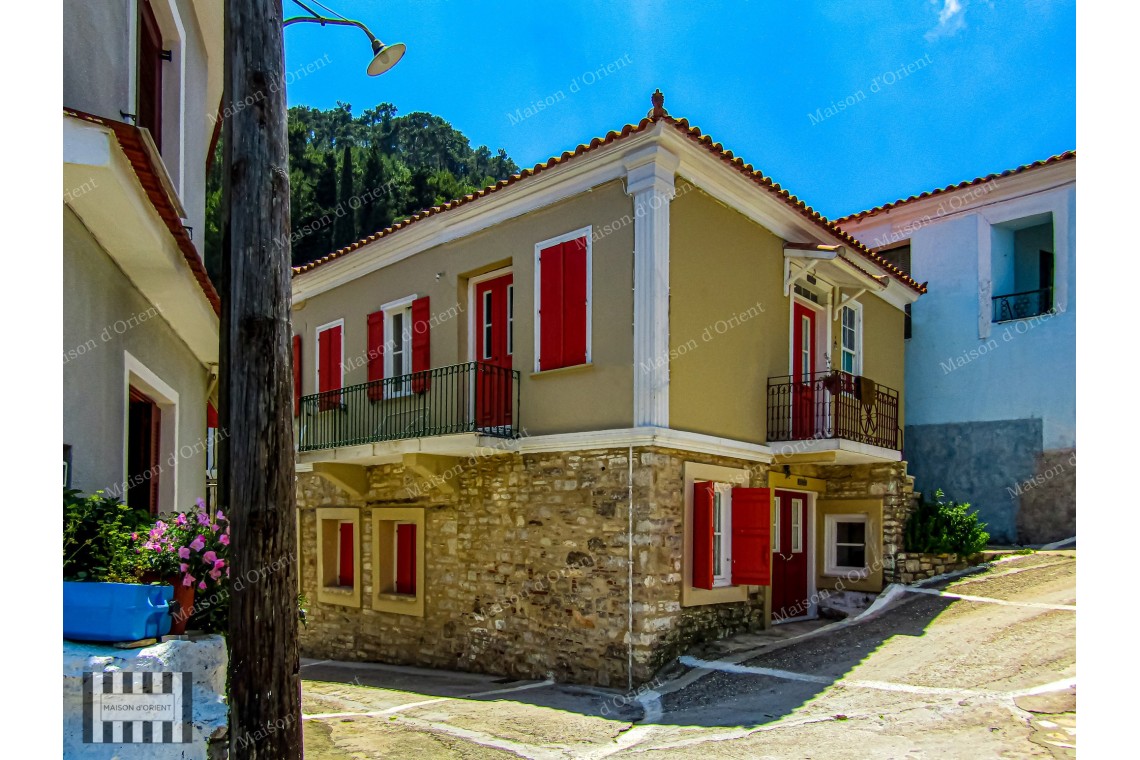 Three Greek Houses in Historic Pagondas Village, Samos