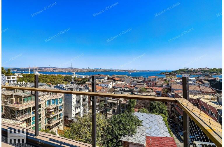 3+1 Duplex for Sale in New Project with Terrace and View, Galata