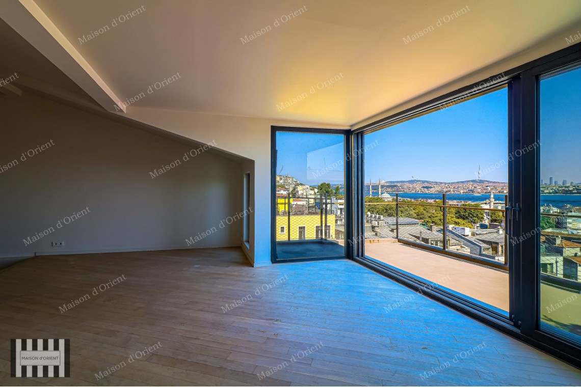 3+1 Duplex for Sale in New Project with Terrace and View, Galata
