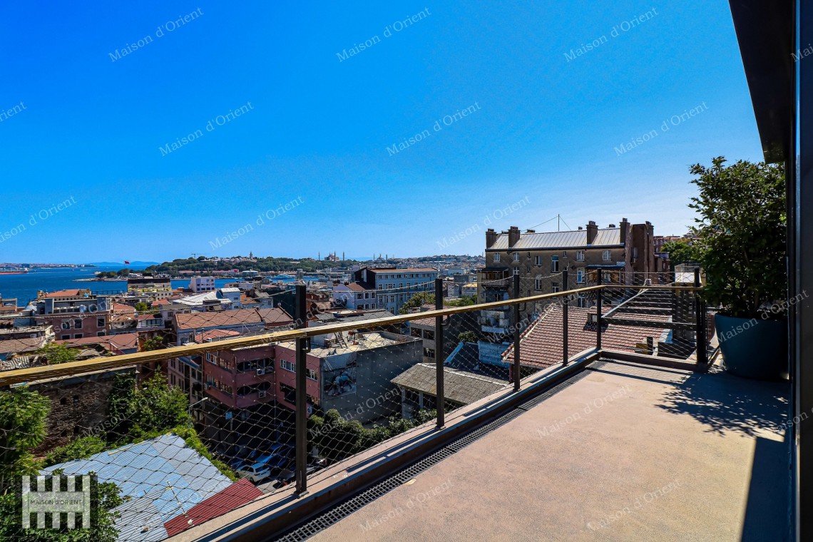 3+1 Duplex for Sale in New Project with Terrace and View, Galata
