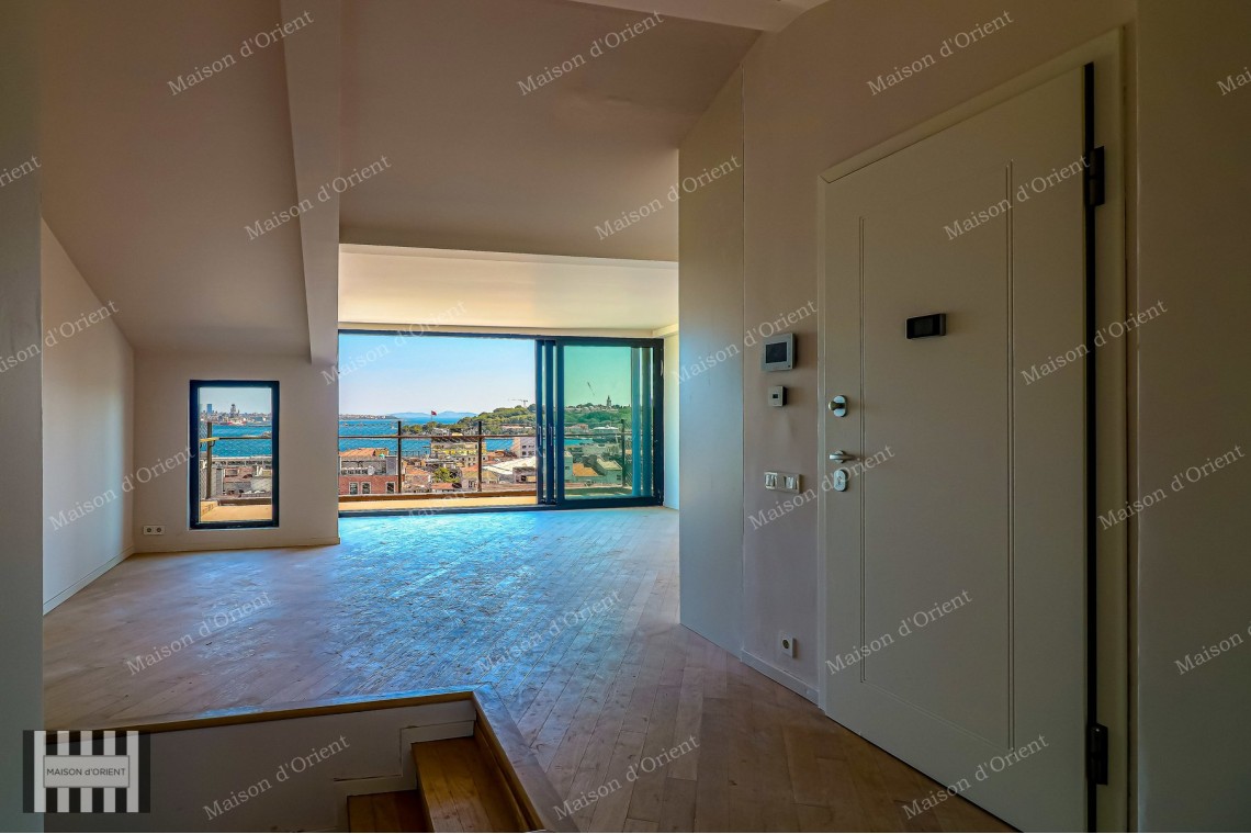 3+1 Duplex for Sale in New Project with Terrace and View, Galata