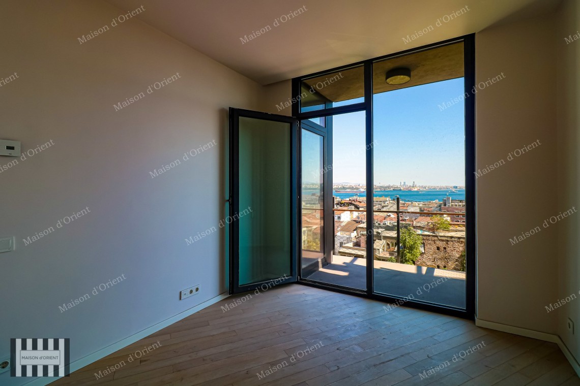 3+1 Duplex for Sale in New Project with Terrace and View, Galata