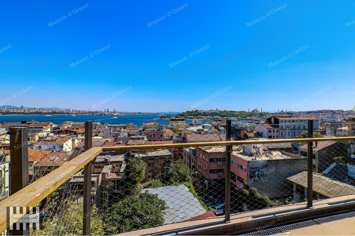 3+1 Duplex for Sale in New Project with Terrace and View, Galata