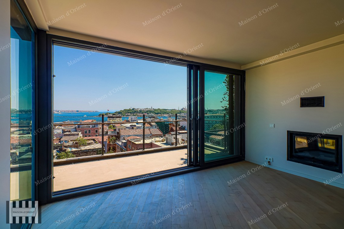 3+1 Duplex for Sale in New Project with Terrace and View, Galata