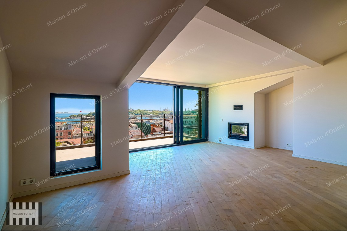 3+1 Duplex for Sale in New Project with Terrace and View, Galata