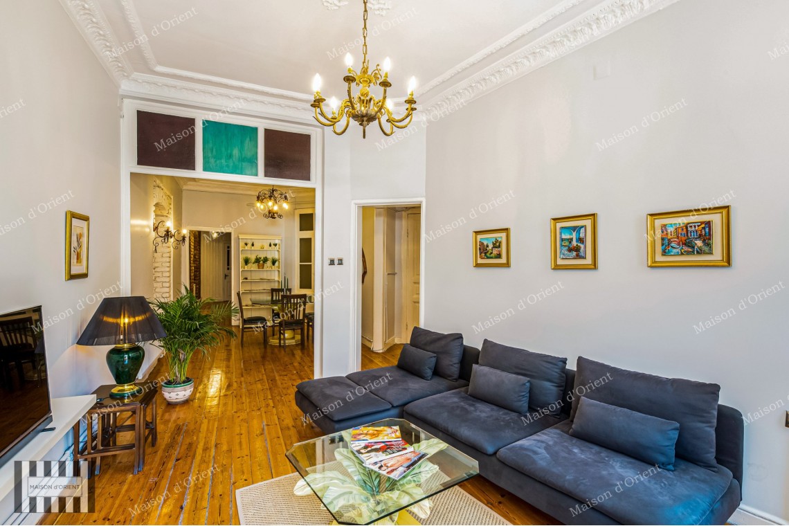 3+1 Furnished Apartment for Rent in Historical Building, Galata