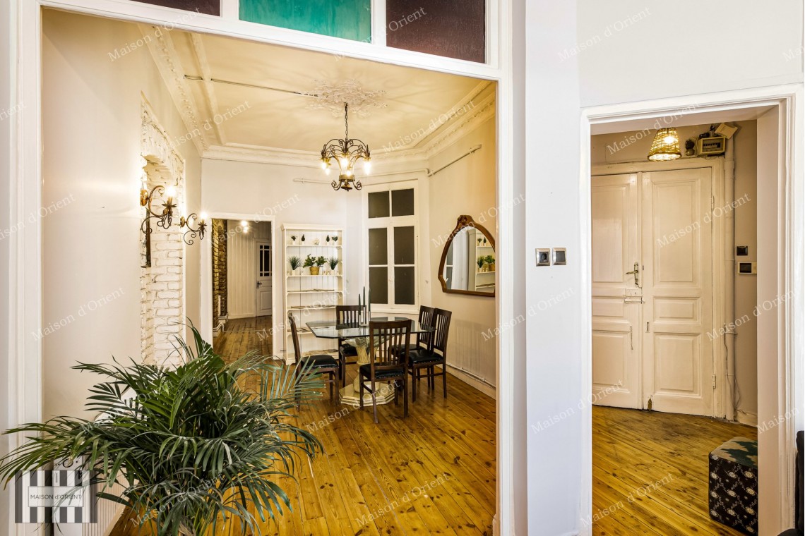 3+1 Furnished Apartment for Rent in Historical Building, Galata