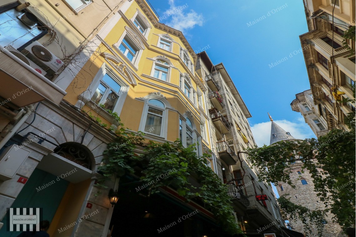 3+1 Furnished Rental Flat in Renovated Historical Building, Galata