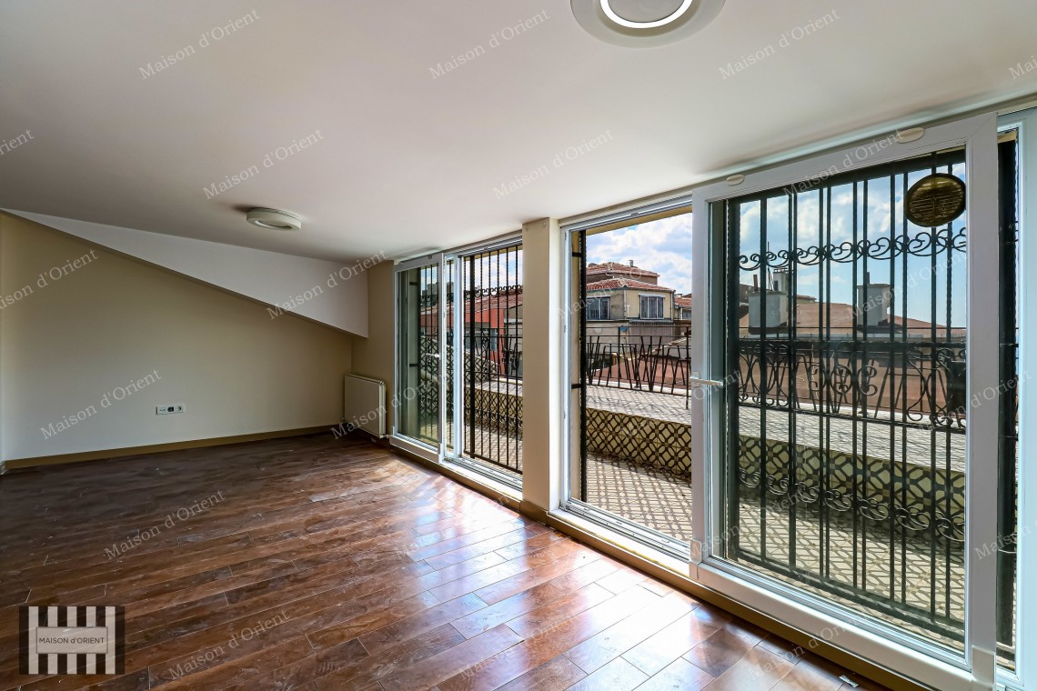 4+1 Duplex for Rent with Terrace in Cihangir Susam Street