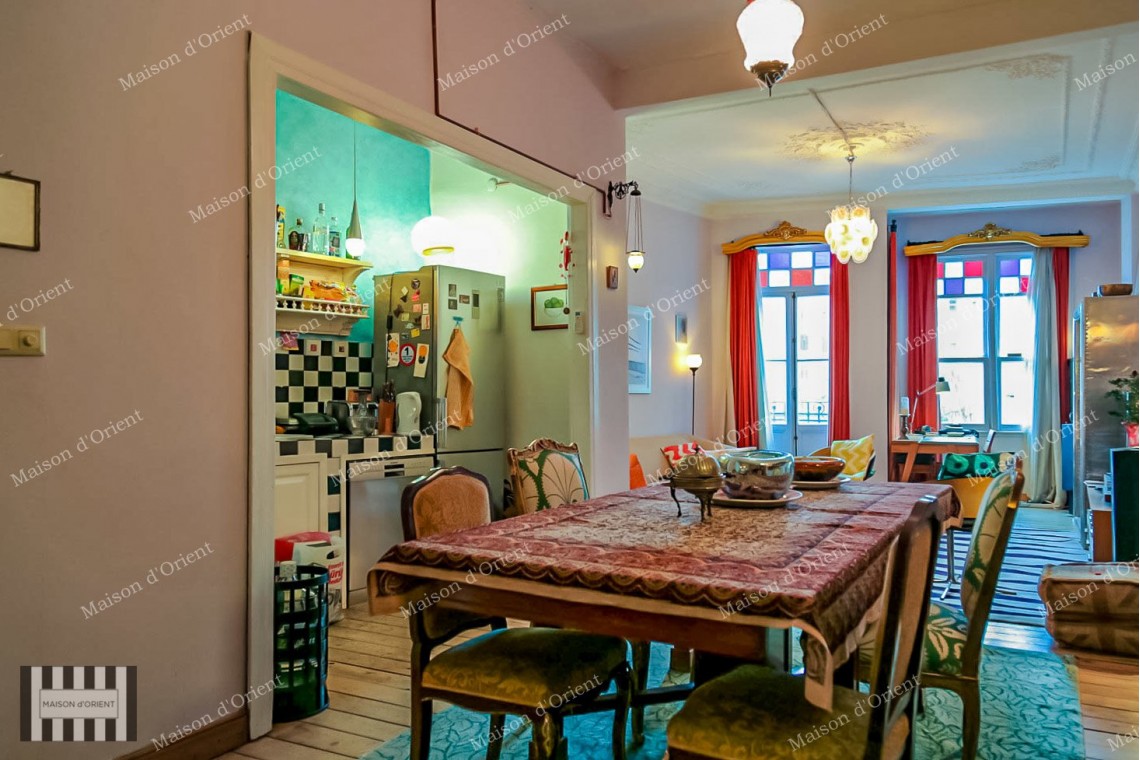 3+1 Flat for Rent with View and Balcony in Galata