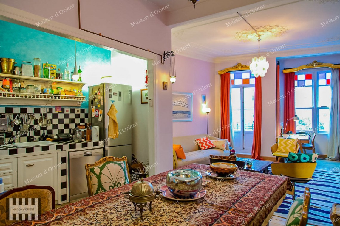 3+1 Flat for Rent with View and Balcony in Galata