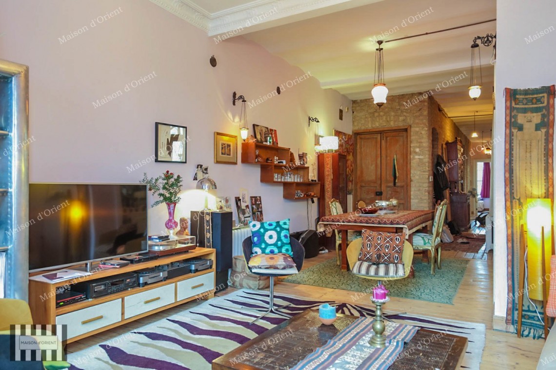 3+1 Flat for Rent with View and Balcony in Galata