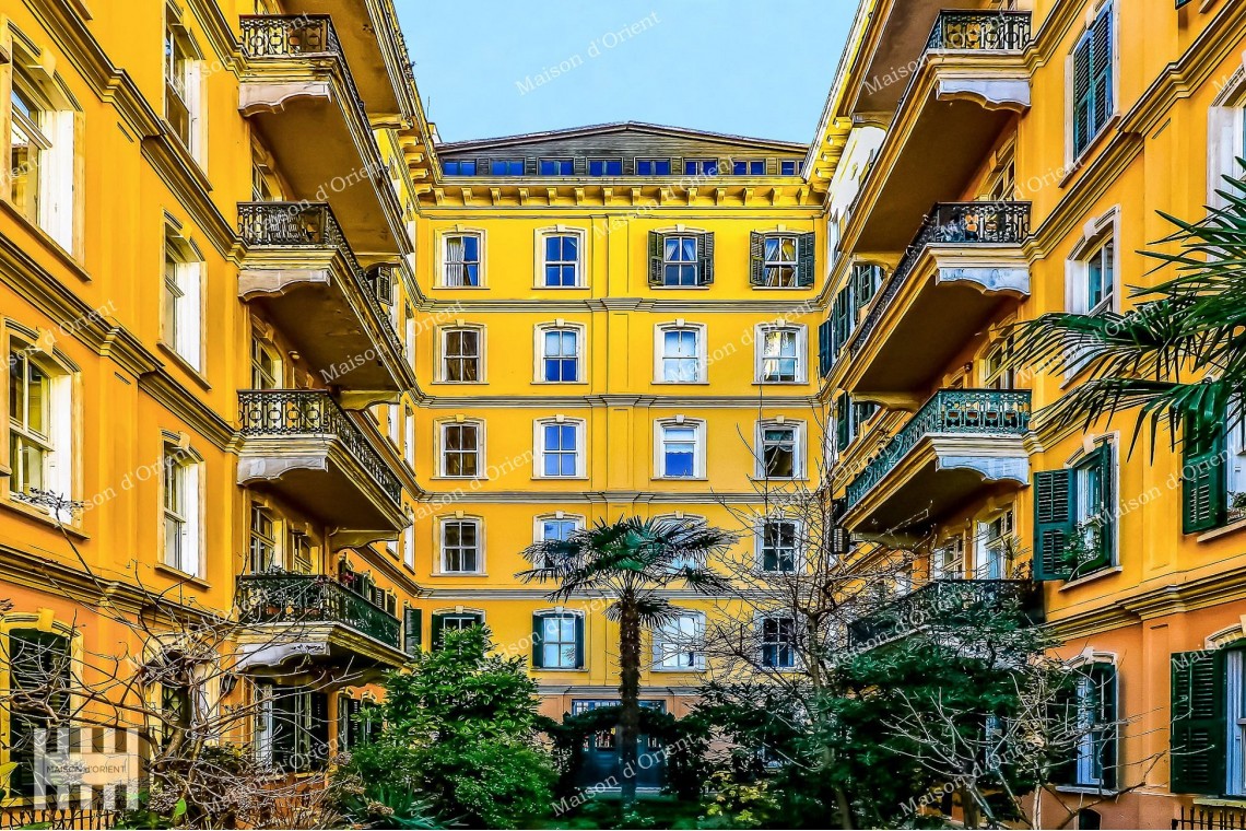 3+2 Flat for Rent with Bosphorus View in Historical Doğan Apartment
