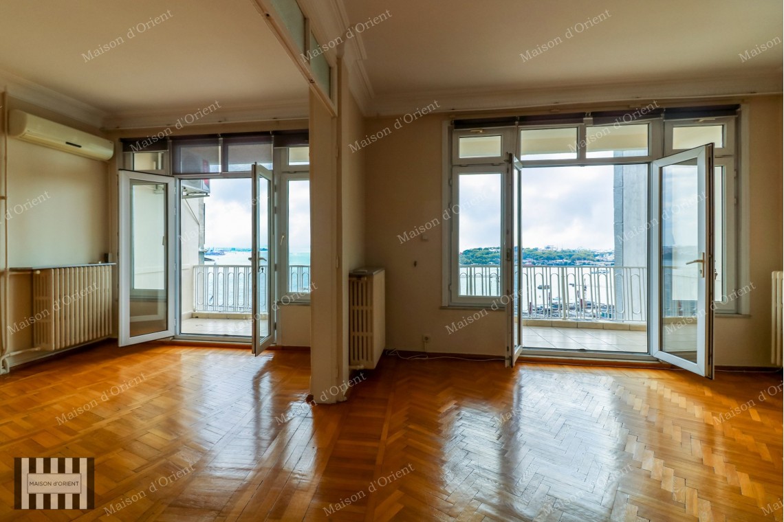 2+1 Flat for Rent with Terrace and View in Cihangir Susam Street
