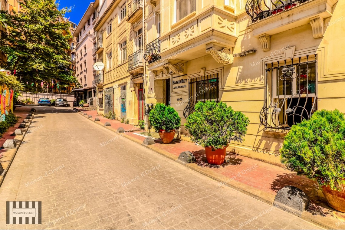 2+1 Duplex with Garden for Rent in Historical Pamir Bey Building