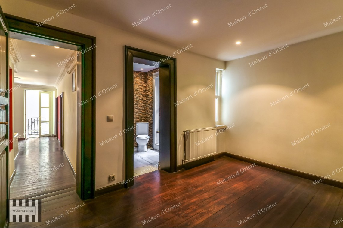 2+1 Duplex with Garden for Rent in Historical Pamir Bey Building