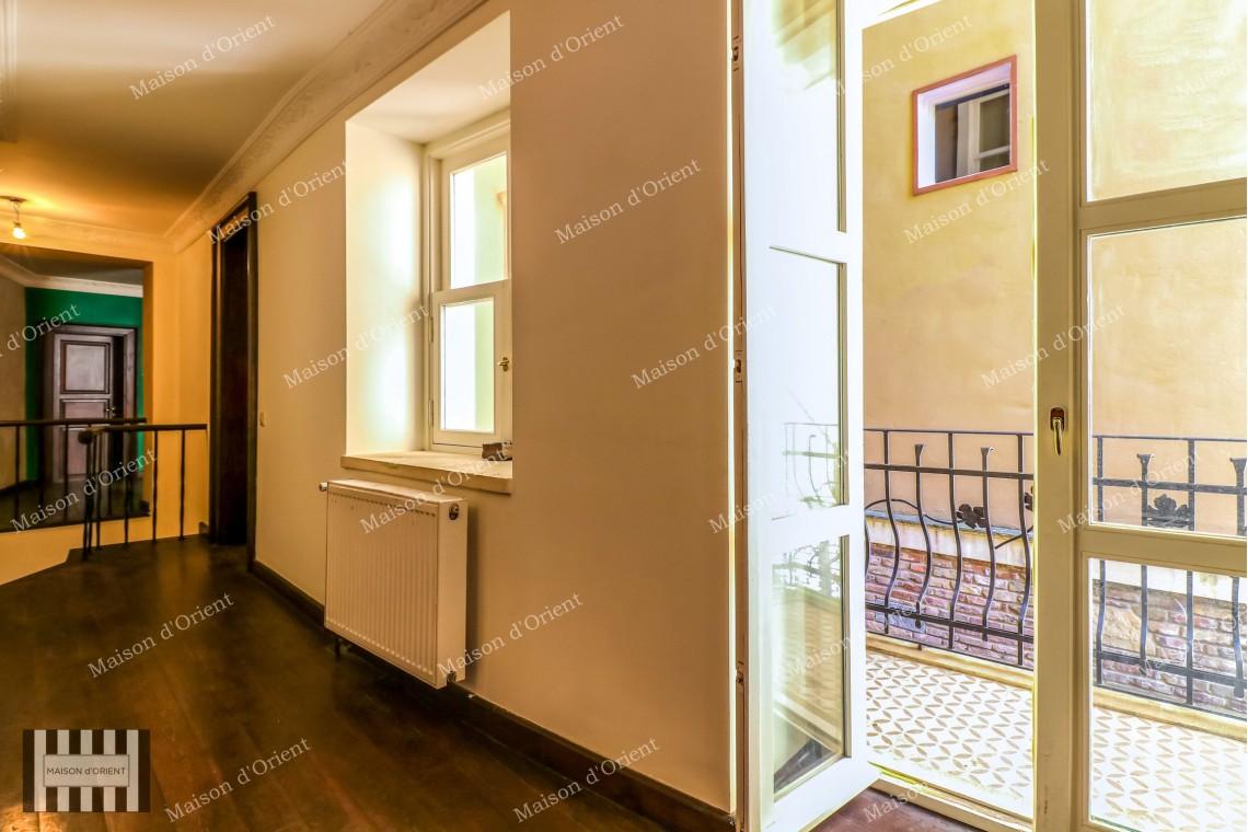 2+1 Duplex with Garden for Rent in Historical Pamir Bey Building