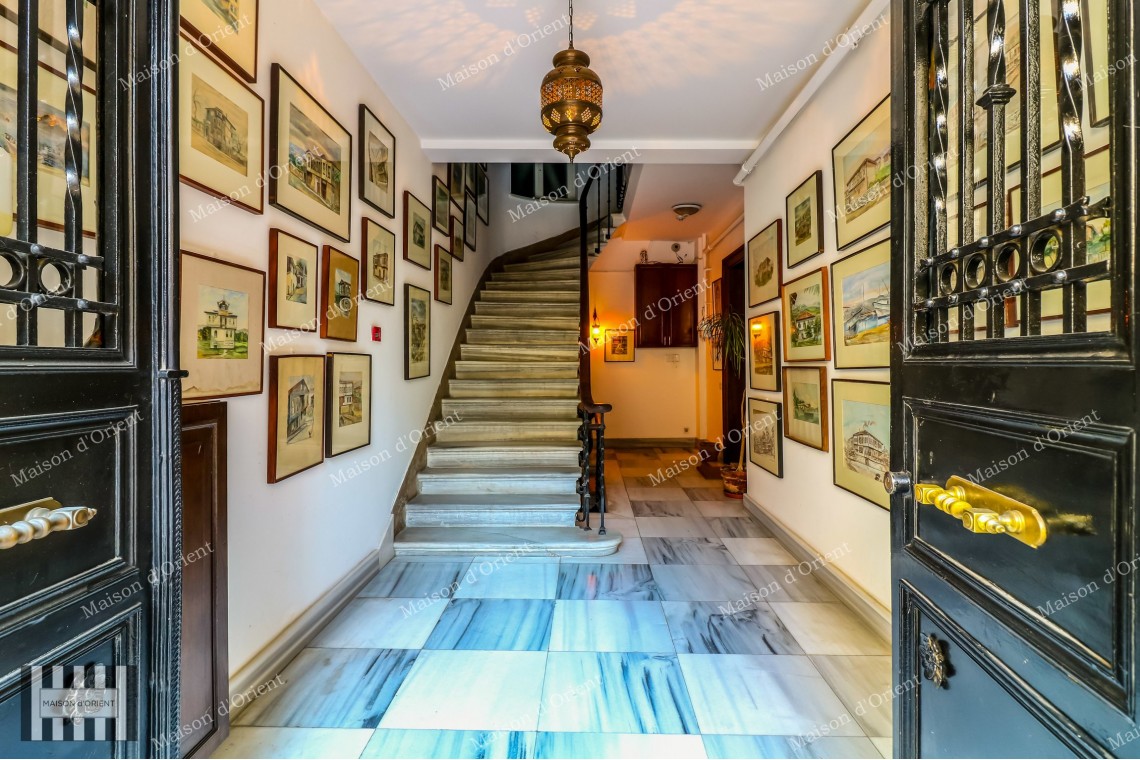 2+1 Duplex with Garden for Rent in Historical Pamir Bey Building