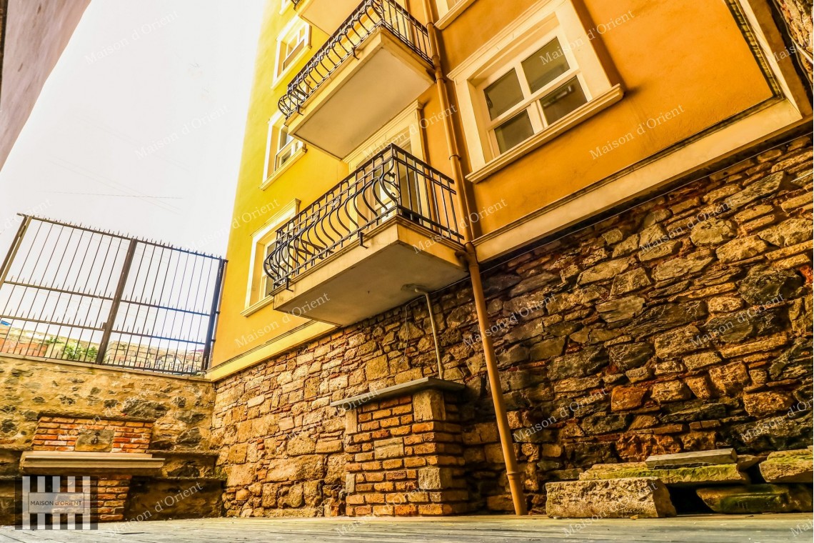 2+1 Duplex with Garden for Rent in Historical Pamir Bey Building