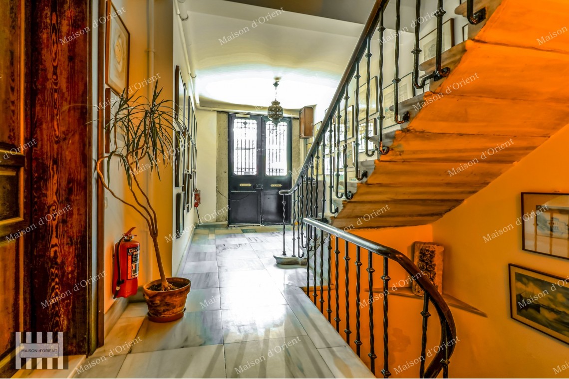 2+1 Duplex with Garden for Rent in Historical Pamir Bey Building
