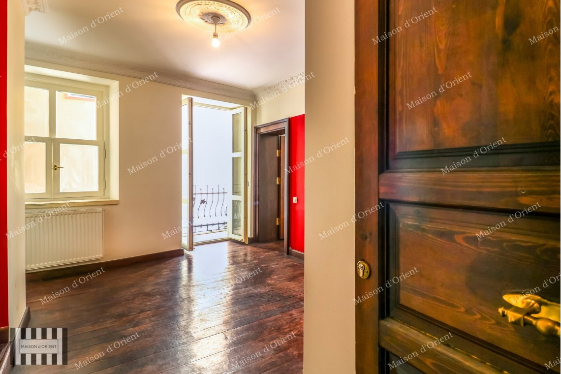 2+1 Duplex with Garden for Rent in Historical Pamir Bey Building