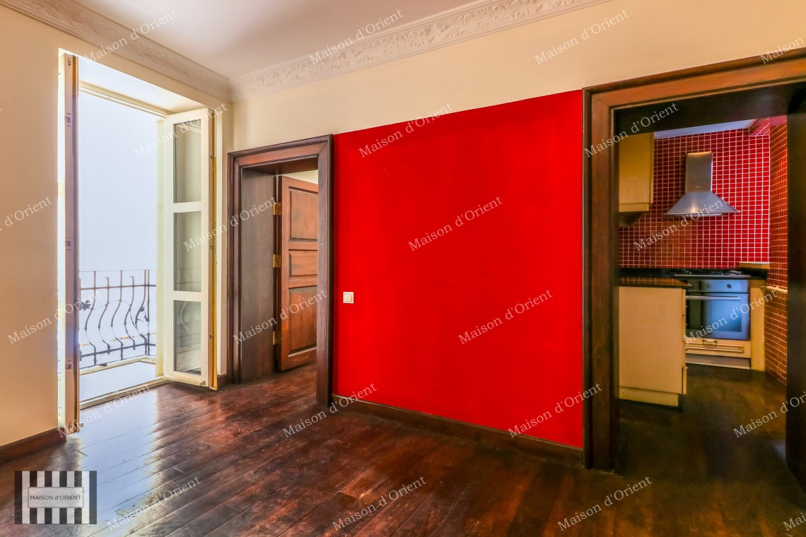 2+1 Duplex with Garden for Rent in Historical Pamir Bey Building