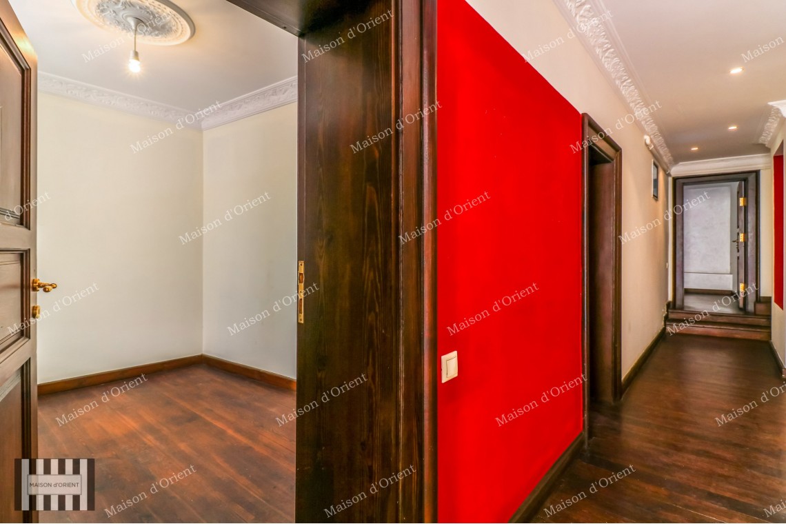 2+1 Duplex with Garden for Rent in Historical Pamir Bey Building