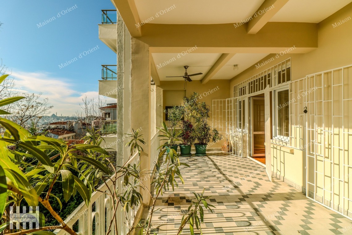 2+2 Flat for Rent with Terrace and View in Cihangir Susam Street
