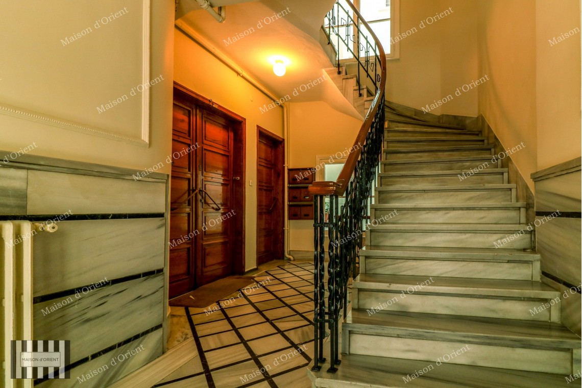 2+2 Flat for Rent with Terrace and View in Cihangir Susam Street