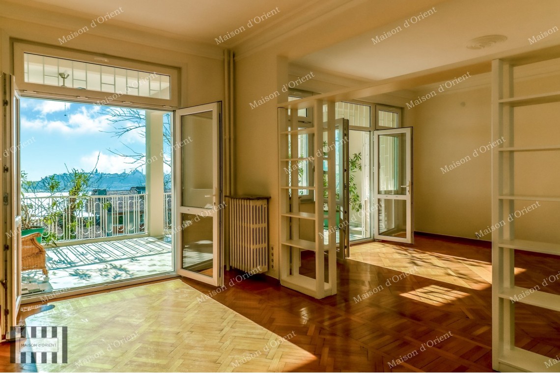 2+2 Flat for Rent with Terrace and View in Cihangir Susam Street