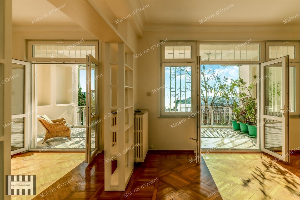 2+2 Flat for Rent with Terrace and View in Cihangir Susam Street