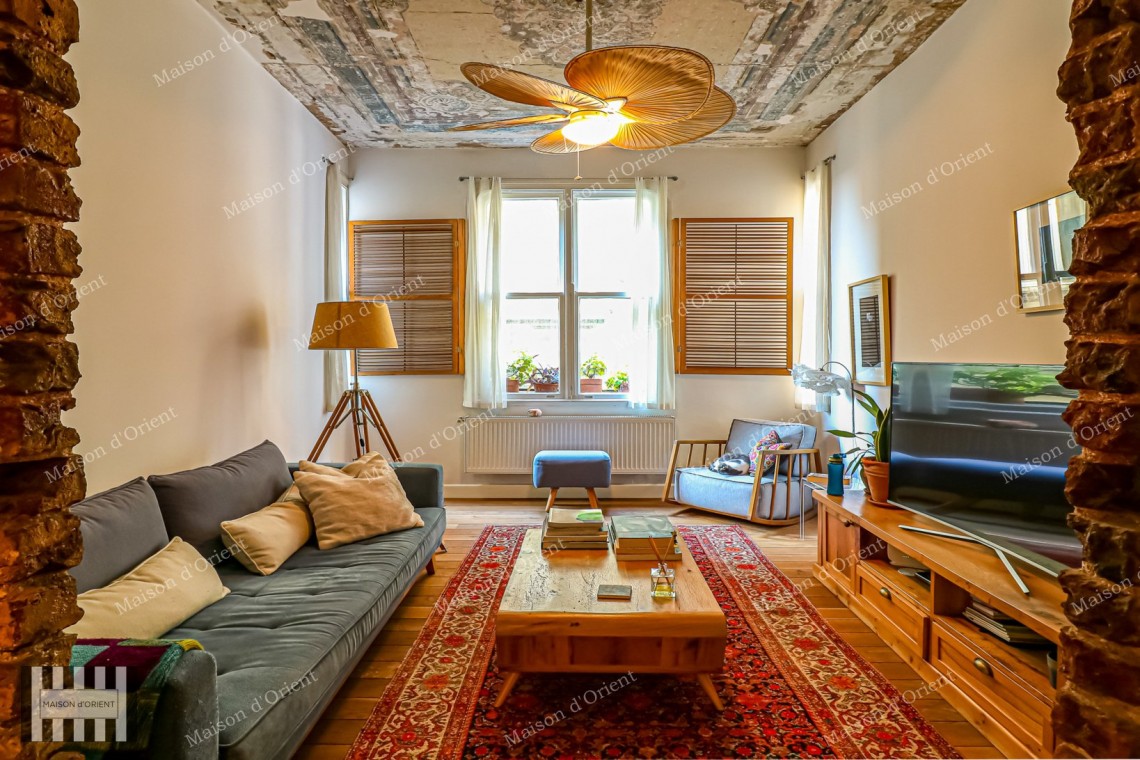 Renovated 3+1 Flat for Sale in Historical Building, Galata