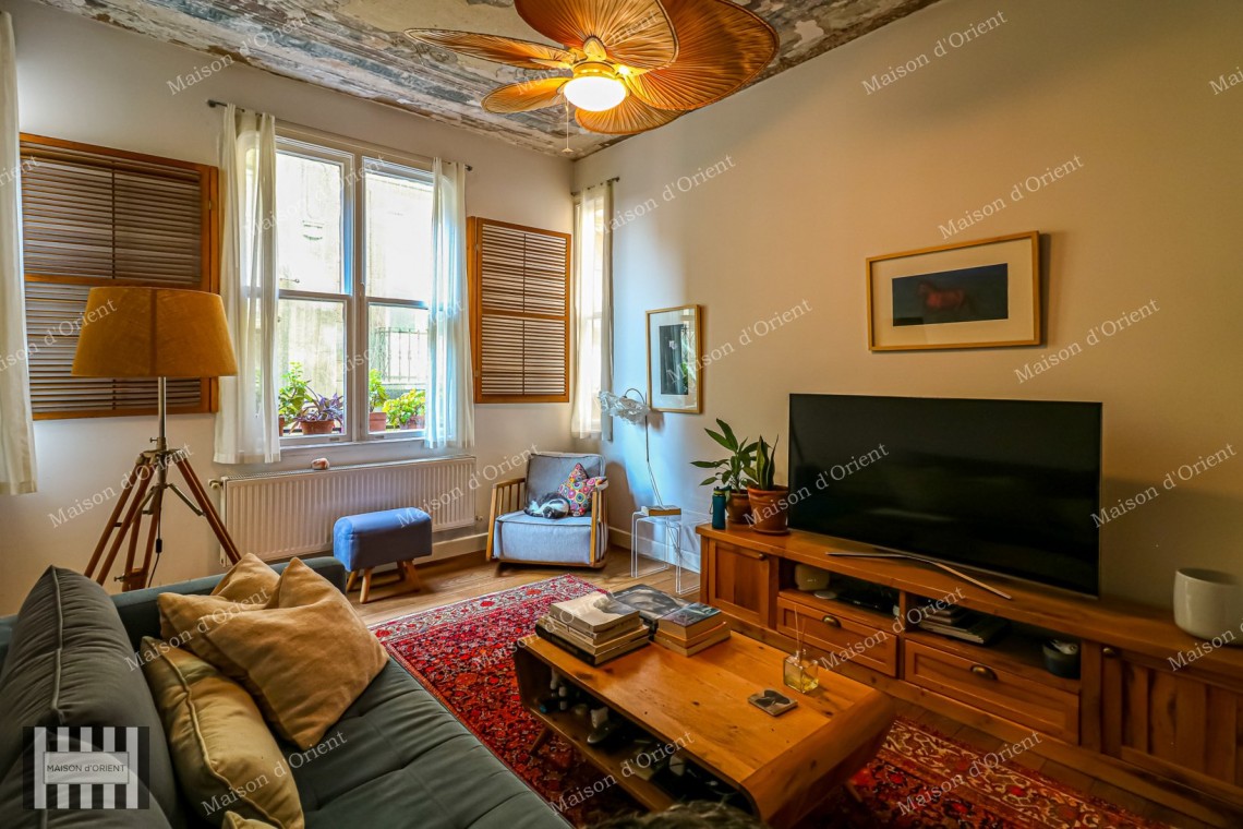 Renovated 3+1 Flat for Sale in Historical Building, Galata