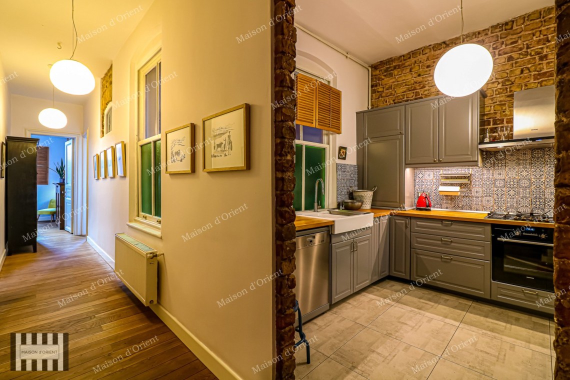Renovated 3+1 Flat for Sale in Historical Building, Galata