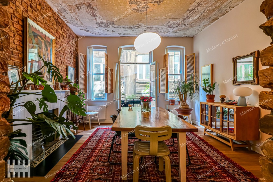 Renovated 3+1 Flat for Sale in Historical Building, Galata