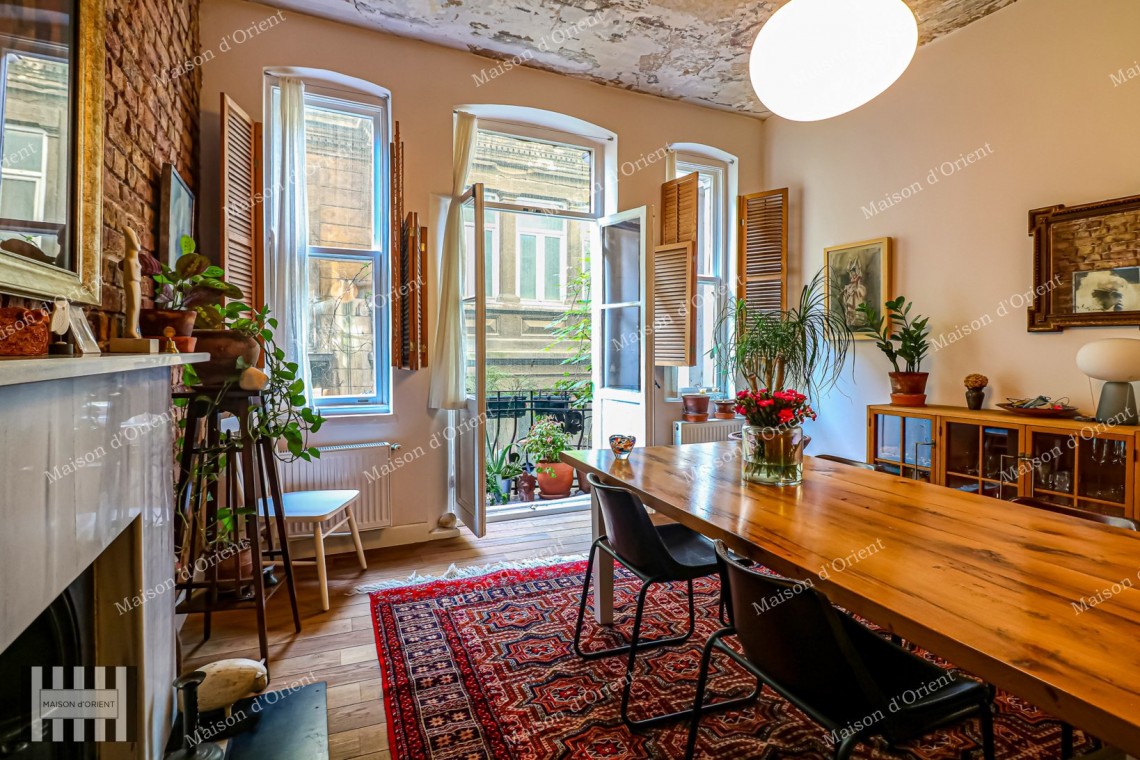 Renovated 3+1 Flat for Sale in Historical Building, Galata